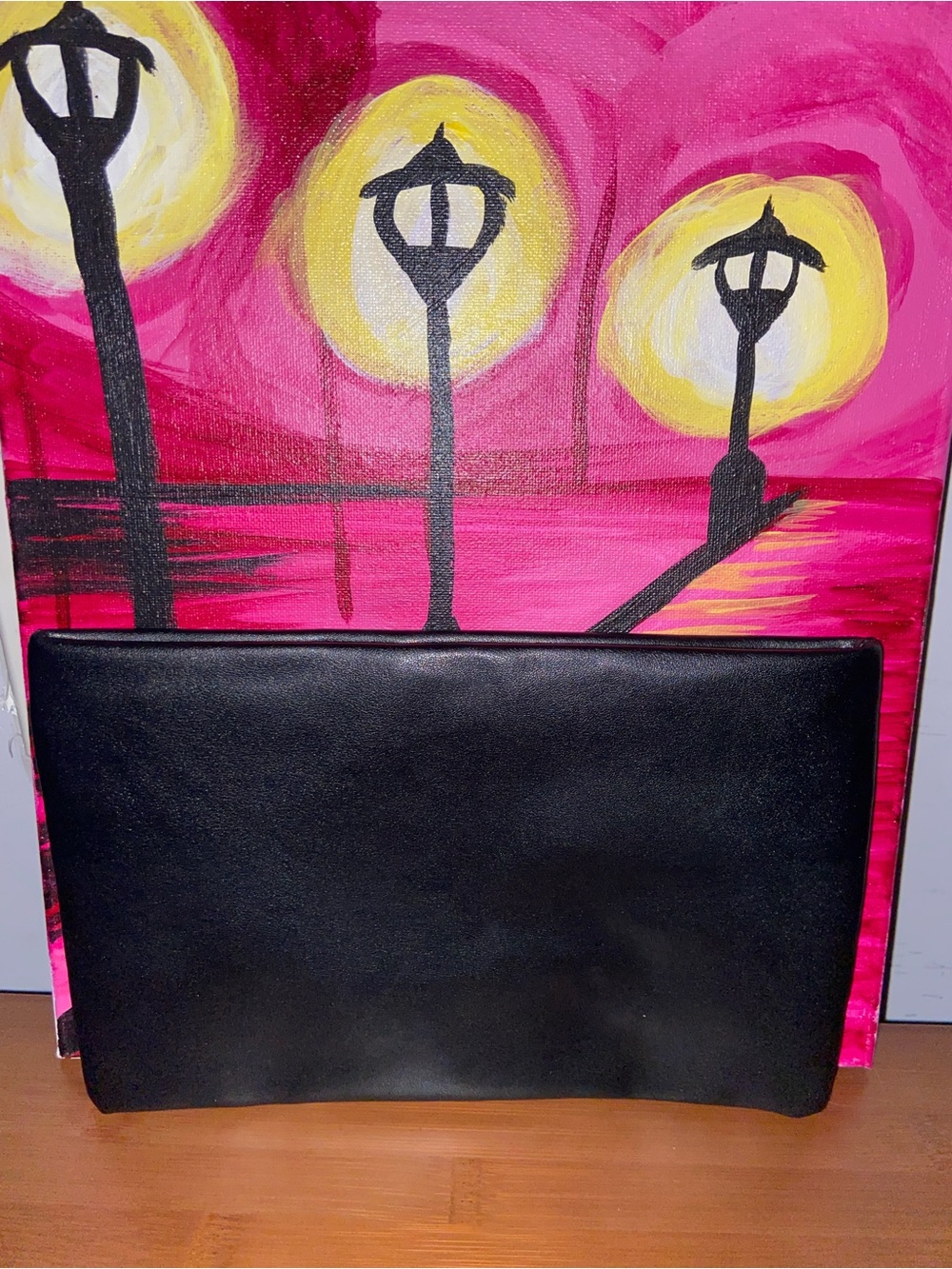 Dior Parfums Black Leather Pouch with Silver Logo Accent - Picture 2 of 5
